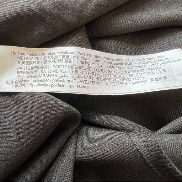 New! Zara Black Satin Contrast Sequin Maxi Slip Dress nwt 26138 - Picture 15 of 15